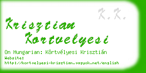 krisztian kortvelyesi business card