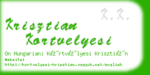 krisztian kortvelyesi business card